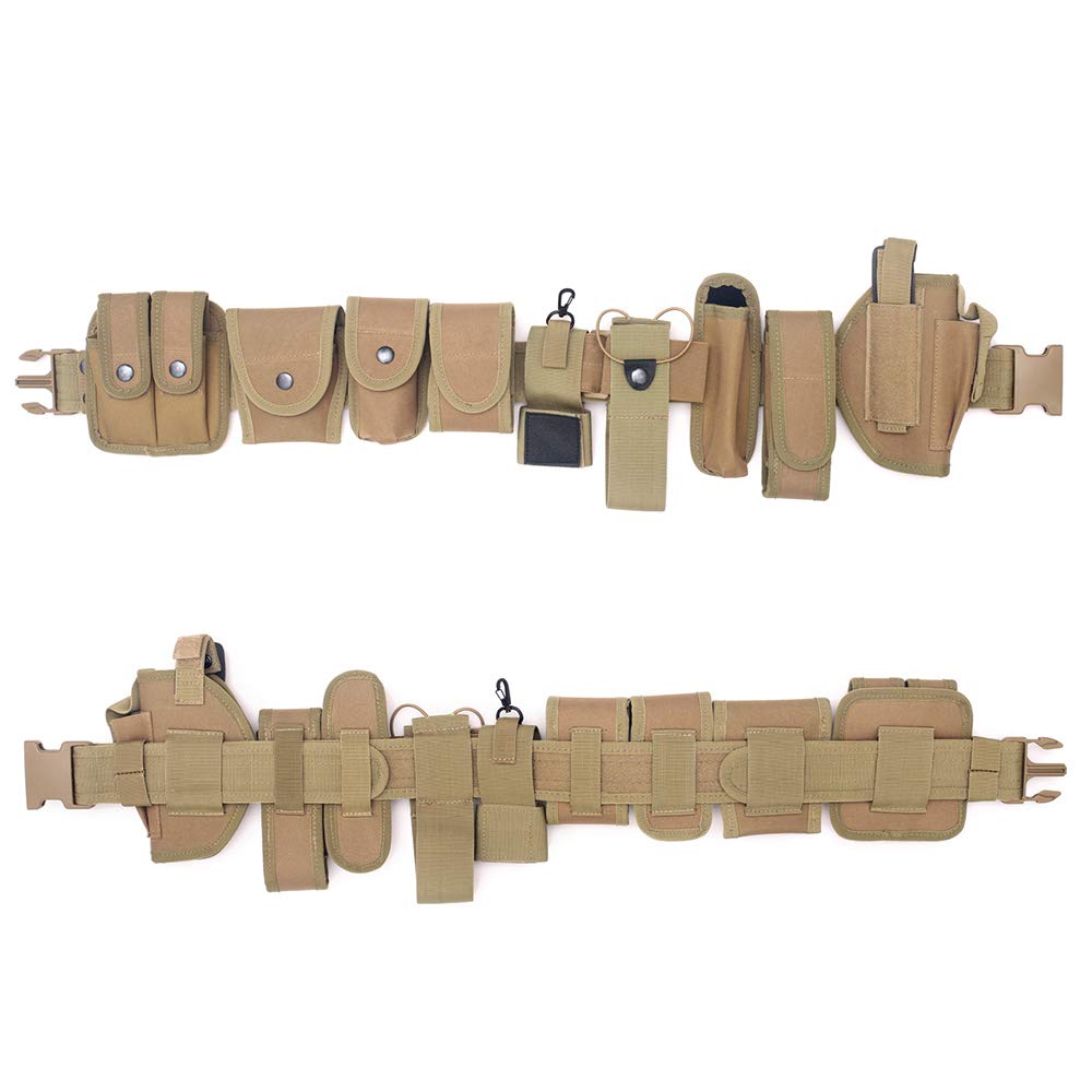 Lixada Cintura Tattica Con Tasche | Regolabile 80-105 Cm | Per Polizia, Sicurezza, Cosplay | Nero - Foto 9