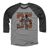 Brandon Crawford 3/4 Sleeve T-Shirt (Baseball Tee, Medium, Black/Heather Gray) - Brandon Crawford Clutch O