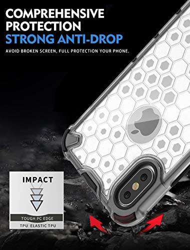 Image of Glasgow | for Oppo A9 2020 Honeycomb Pattern Back Case Cover for Oppo A9 2020 with 4 Bumper Corners and Military Grade Protection - Black