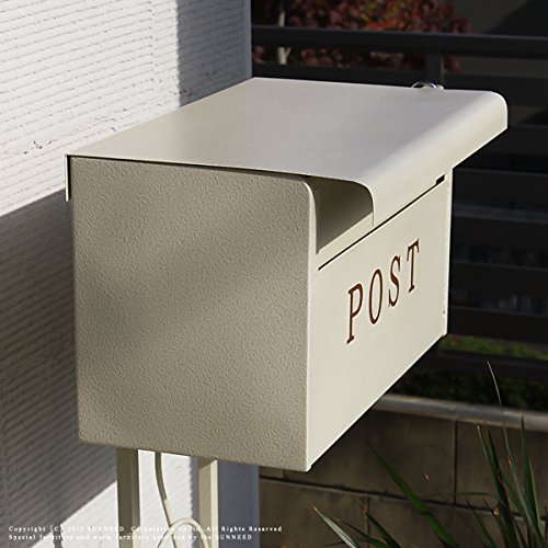 ポスト スタンド 郵便受け 置き型 メールボックス 高さ105㎝ スチール製 A4対応 ホワイト 白 西岡店 ポスト スタンド 郵便受け 置き型 メールボックス 高さ105㎝ スチール