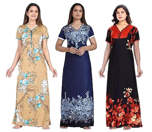 G4Girl Nighty for Womens/Girls (Combo of 3 PCS)