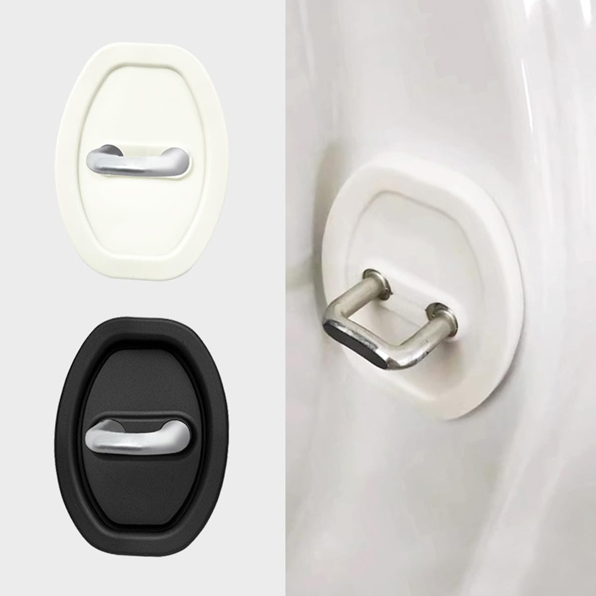 12 PCS Car Silicone Door Latch Protective Cover Guard Car Decorations Car Door Lock Latches Silent Shock Cover Vehicle Doors Locks Guard Stopper Car Protector Accessories for Most Vehicles - Image 3