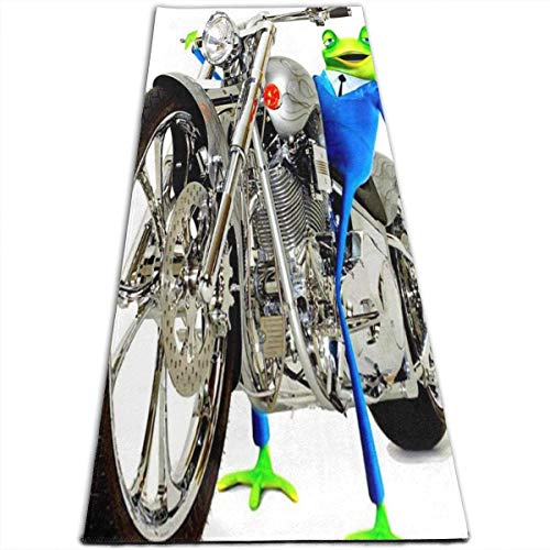 Llynice Yoga Mat Frog -Biker Custom Personalized 1 4-Inch Thick Sports Mats For Pilates,Fitness & Workout
