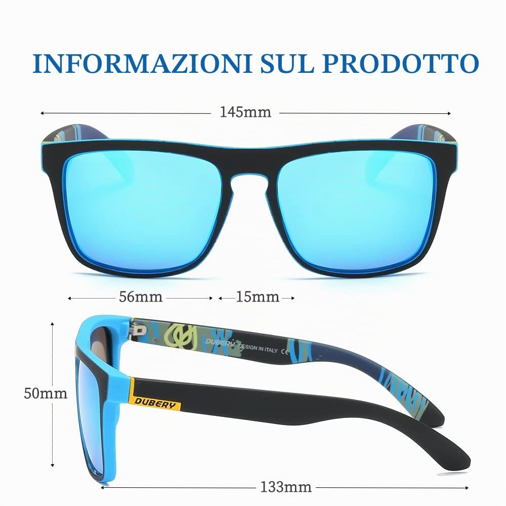 Occhiali da sole polarizzati per uomini donne guida ciclismo pesca retrò occhiali da sole protezione UV