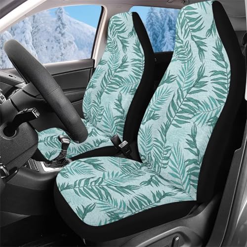 Housse de siège de voiture avant durable et lavable motif feuille exotique