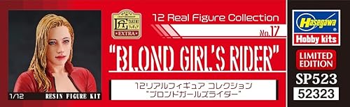 Miniatura 7 de Hasegawa SP523 1/12 Colección de figuras reales No.17 Blonde Girls Rider - Kit de resina sin pintar