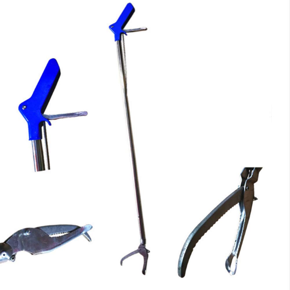 SqSYqz Snake Tongs Most Advanced All-in-one Aluminum Alloy Reptile Grabber Rattle Snake Catcher Wide Jaw Handling Tool