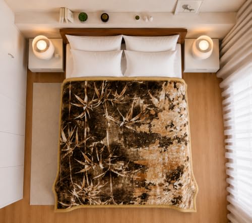 Image of Signature Exclusive Chanakya Supersoft Luxury Heavy Winter Double Ply Double Bed Mink Blanket - 4.5 kg | 100% Polyester | 2.10 m x 2.40 m | Royal Luxe Comfort for Extreme Cold (Desert Mosaic)