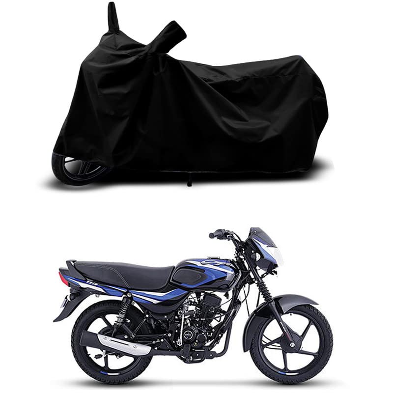 Image of 100% Scratchproof /UV-Rays /Heat Protection /Birds Dropping /Water Resistant /Dust Proof /Waterproof /Full Bike Scooty Two Wheeler Body Cover Compatible for CT 110 BS6 All Varients[Black]