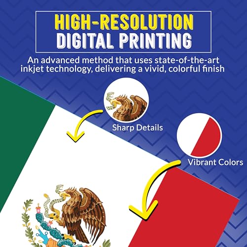 Image of Magnet Me Up Mexico Mexican Flag Car Magnet - 3x5 Inches - 2 Pack, UV Printed Vinyl - Weatherproof, Durable Magnetic Decal - Patriotic Mexico Car Accessory - Fridge, Locker, Made in USA