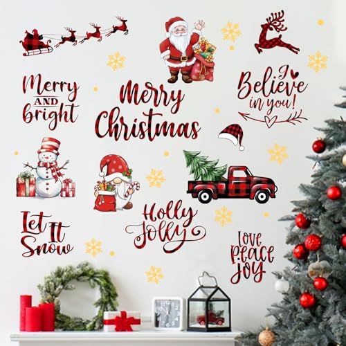 Vinilos decorativos navideños Santa Claus 35x12 in