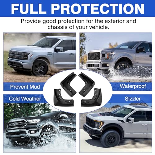 Image of Autorder Mud Flaps for 2023-2025 2026 Honda Pilot Accessories Splash Guards Mudflap Fender Flares Front and Rear Mud Guard Set 4PCS