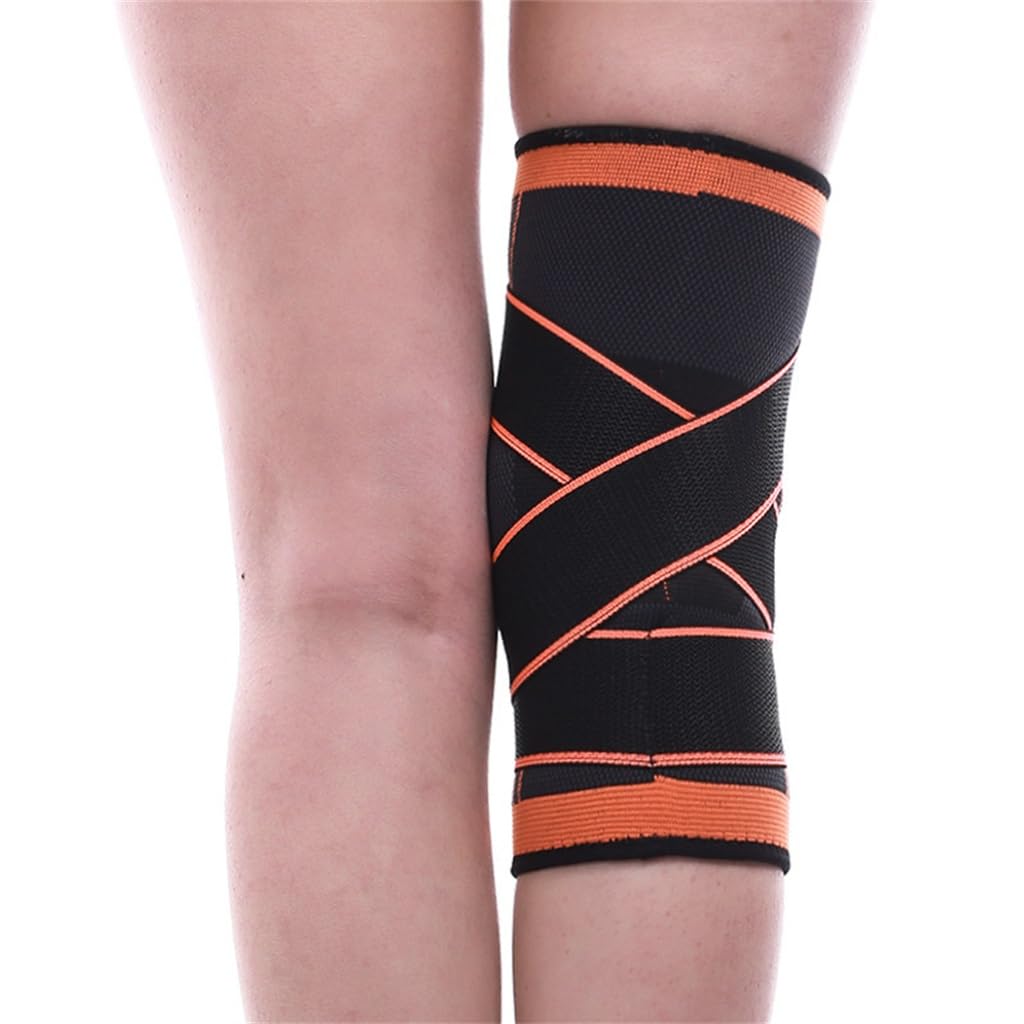 rutschfeste Sport-Knieschoner, gestrickte Kompressionsbandage für Laufen, Basketball, Radfahren und Fitness, atmungsaktive Bandage