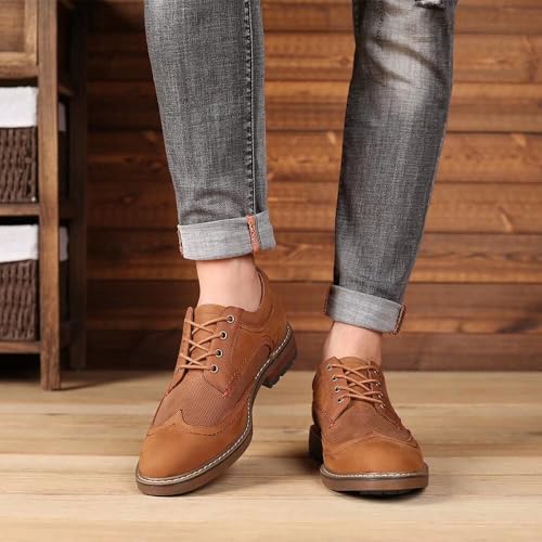 Image of Arkbird Mens Dress Shoes, Lace Up Leather Oxford