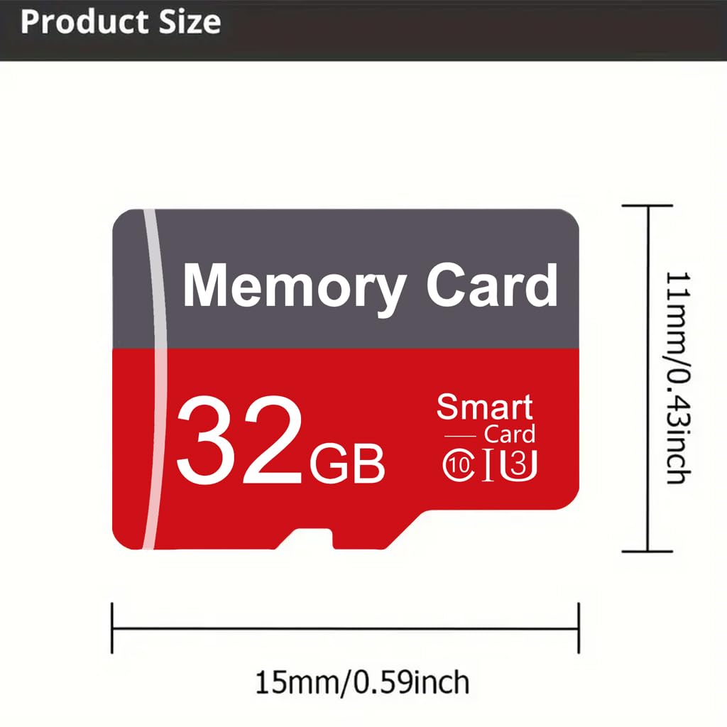 Paquete de 2 tarjetas de memoria de 32 GB con adaptador, tarjeta TF de alta velocidad, UHS-I C10 A1 tarjeta de memoria TF para tableta/teléfono móvil/cámara/audio de coche/consola de juegos (32, GB)