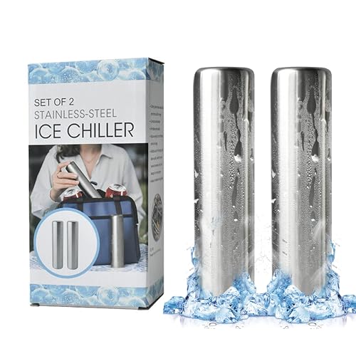 保冷剤 長時間 強力 スピード冷凍&高性能保冷 驚異の保冷力 最高な冷却用品 防災 長時間 保冷ステンレス製アイス保 繰り返し使用可 防災用にも最適 (シリンダー型)