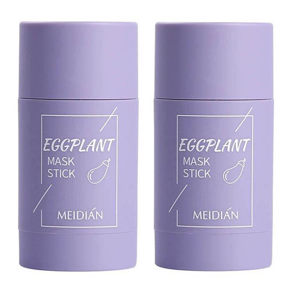 Eggplant Mask Stick for Face, Eggplant Purifying Clay Stick Mask Blackhead Remover,Face Moisturizes Oil Control,Deep Clean Pore,Improves Skin for Men Women All Skin Types (Eggplantx2)
