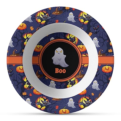 Personalized Halloween Night Plastic Bowl - Microwave Safe - Composite Polymer