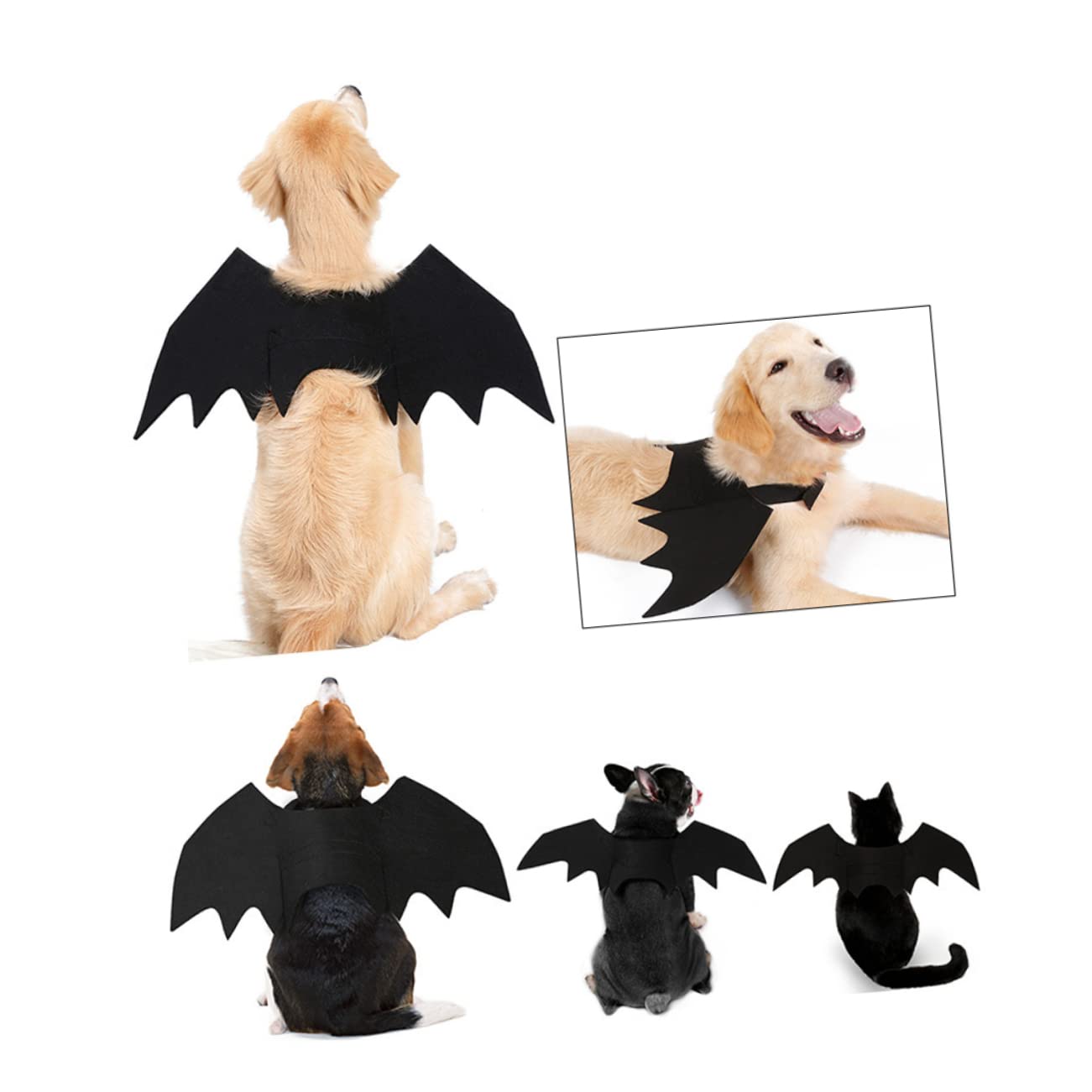 Angoily 3st Haustier-urlaubskostüm Kätzchen-Kleidung Fledermaus Halloweenkostüm Kostüm Für -Outfit Kleines Hundezubehör Halloween-haustierkleidung