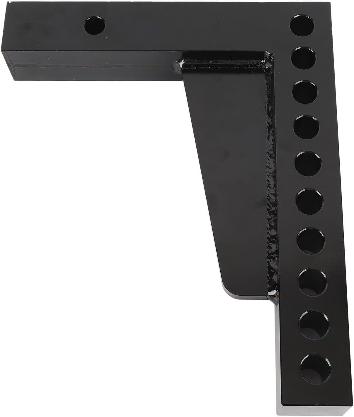 Weight Distribution Hitch Shank 2 Inch Receiver with 7 Inch Drop and 10-1/2 Inch Rise, Solid Steel Construction - Adjustable Head Height, Rustproof Powder Coat, Compatible wi