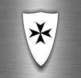 Adesivi Ordine di Malta templare con la Bandiera crociate Templar Crusader C