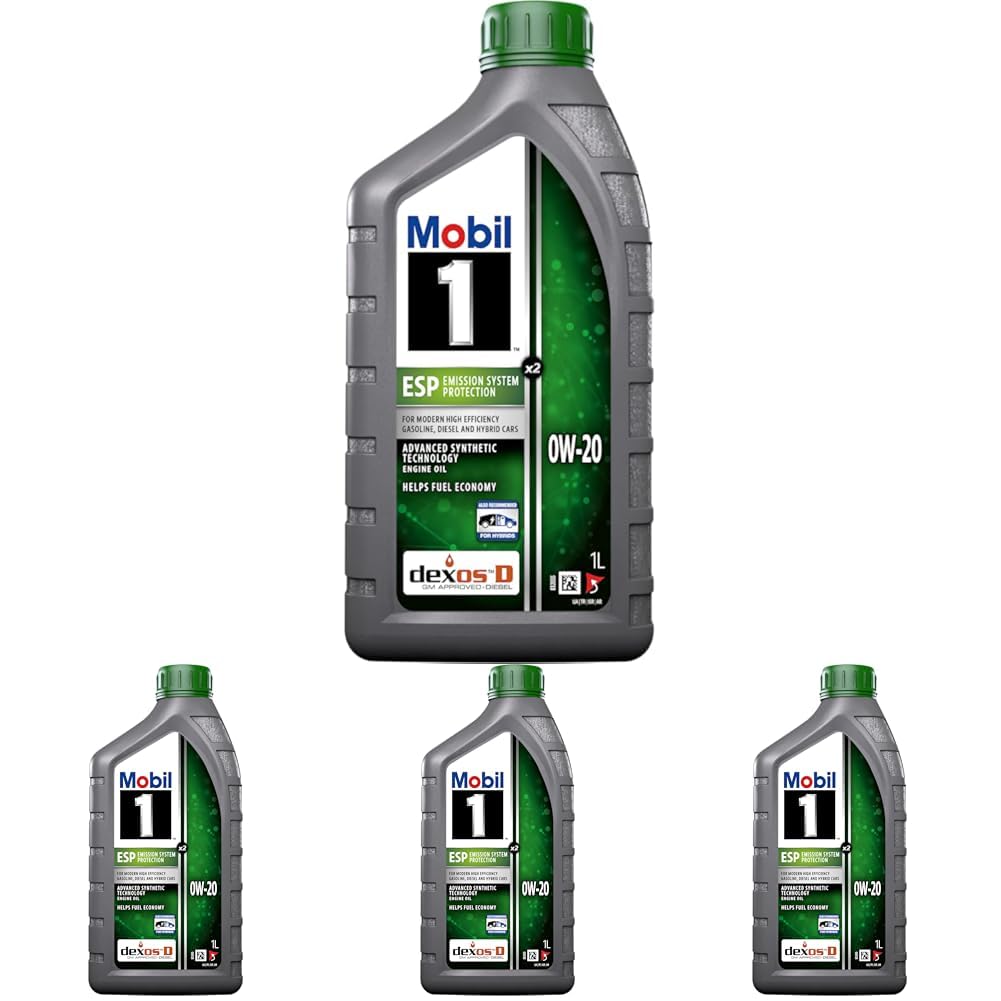 Mobil 1 ESP 0W-20, 1L (Packung mit 4)