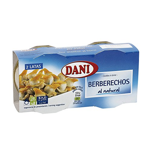 DANI - Berberechos Al Natural Pack 2 Latas 90 Gr