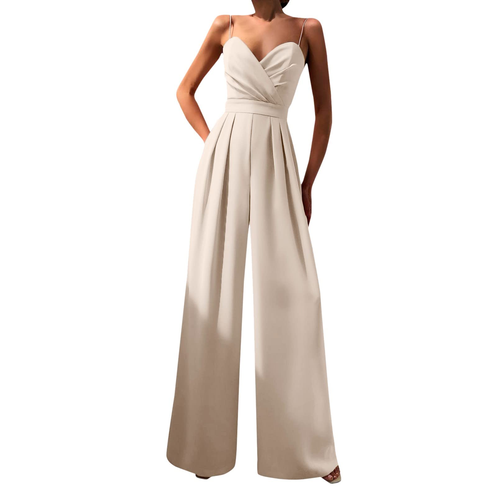 Generic Mono Mujer Elegante Verano con Tirantes y Escote en V para Mujer Bodys Moldeadores Mujer