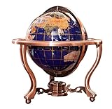 [Scientific Earth] Este globo terráqueo adulto es un mapa del globo terráqueo que facilita el aprendizaje de la geografía en un tamaño portátil. Blue Ocean World Globe muestra vibrantes océanos azules, coloridas fronteras regionales, países marcados, ciudades, cuerpos de agua y limpieza de líneas de longitud y latitud.