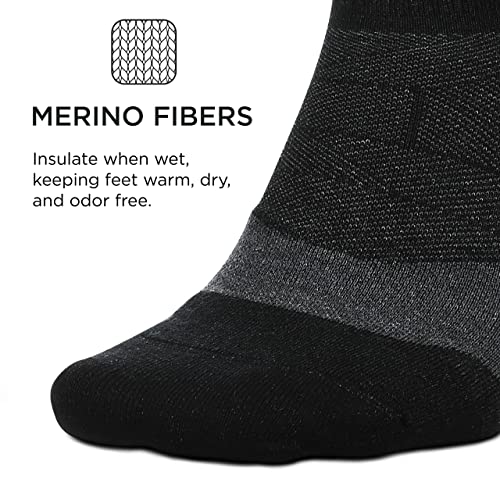 Image of Feetures Merino 10 Cushion Quarter Sock Stripe