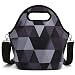 iColor Neoprene Lunch Bag with Cutlery Kit Neoprene Case for Knife,Fork,Spoon,removale Shoulder Strap, Thermal Thick Lunch Tote Bag,Large Size,Reusable Bags for Adults,Kids YLLB-13