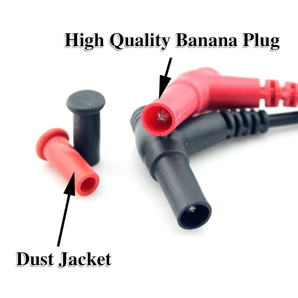 Multimeter Test Leads Kit, Precision Sharp Probe Test Lead 1000V 20A Gold-Plated Probe Leads with Alligator Clips, Test Extension, Banana Test Lead Probe Clip Suitable for Most of Digital Multimeter: Industrial & Scientific