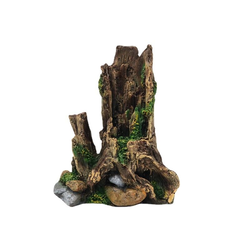 Decoración de tocón de Acuario con Musgo y Rocas, Paisaje de pecera, decoración de Acuario, decoración de raíz de Tronco de Fregadero