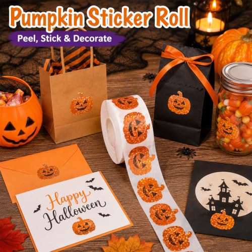 Oeyliz Halloween Pumpkin Stickers Pumpkin Decorating Stickers - image 2