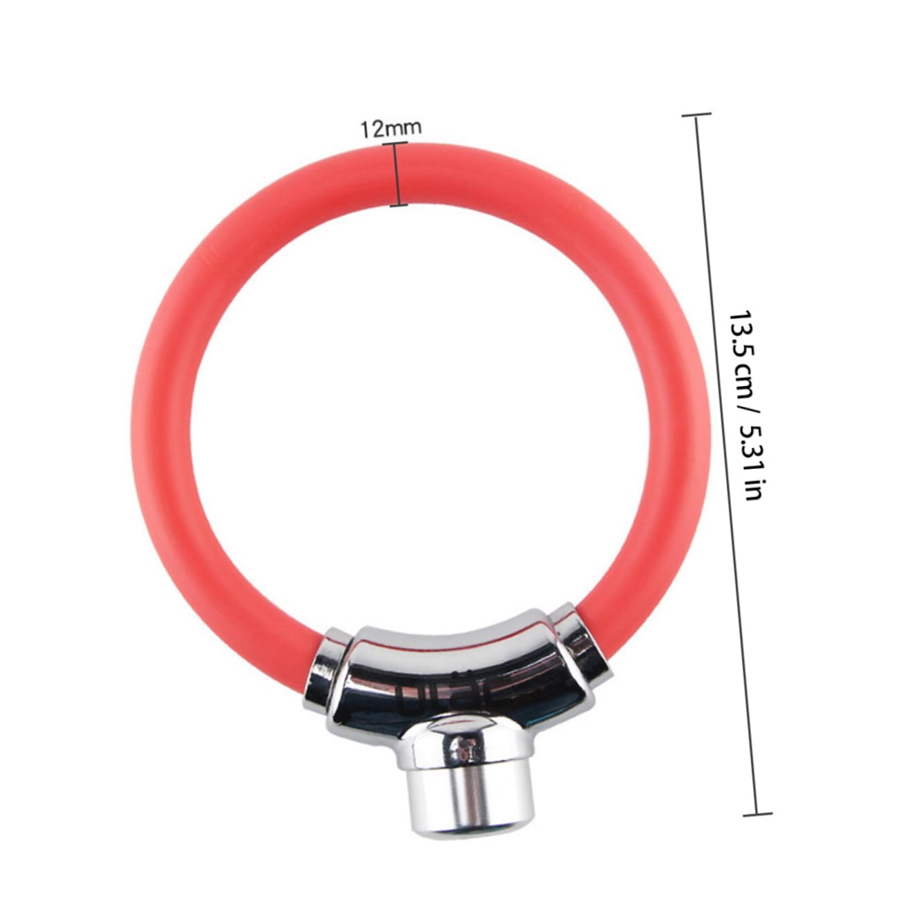 HEMOTON Uncuttable Bike Lock Full Solid Steel Wire Horseshoe Lock Ring for Cycling Parts