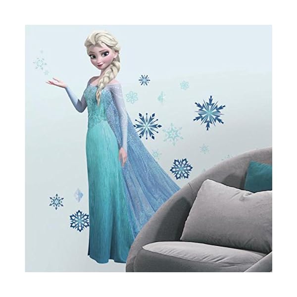 RoomMates RM - Disney Frozen ELSA glitzernd Wandtattoo, PVC, bunt, 48 x 13 x 2.5 cm – Bild 3