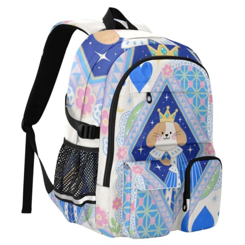 Mochila para laptop marrón de dibujos animados para estudiantes 2