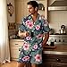 Liuqpwys Hibiscus Palm His and Hers Matching Pajamas Set Relaxed Fashion Button Down Loungewear Versatile Short Sleeve Warm Weather Pajamas for Men and Women Casual Wear
