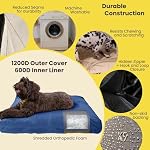 K9 Ballistics Tough Rectangle Pillow Medium Dog Bed - Removable Cover, Washable, Durable & Water Resistant Dog Bed Made for Medium Dogs 33"x27", Obsidian Black - Image 4