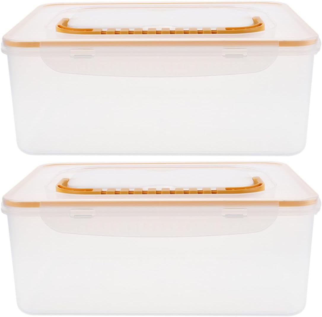 Ipetboom Breastmilk Storage Container Freezer Organizer – Small 2pcs Sealed Food-grade Storage Boxes for Refrigerator Breast Milk Preservation and Freezing