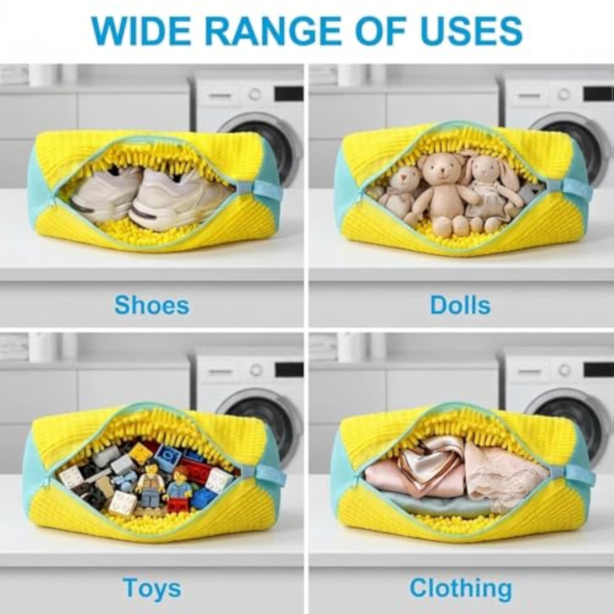 Polyester Mesh Shoe Washing Bag with Invisible Zipper