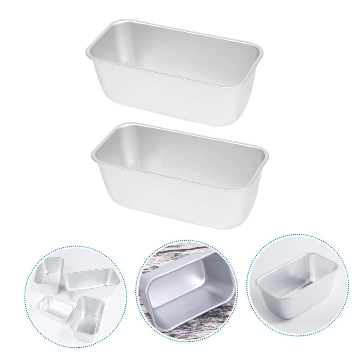 DECHOUS 3 Set Di Teglie Rettangolari Per Plumcake Set Da 2 Teglie Per Plumcake Per Cuocere Pane Torte Al Formaggio Torte Alla Frutta Per La Cucina 2 Pezzi*3