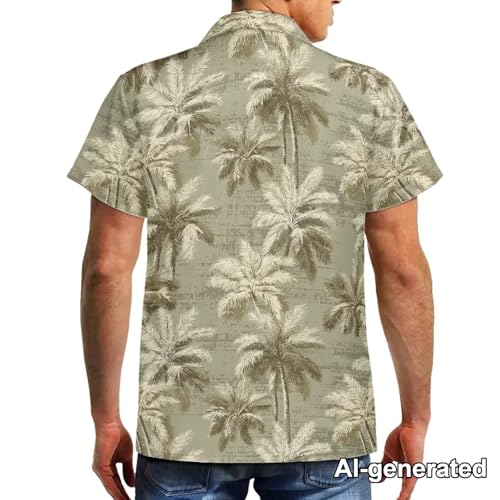 Image of Hawaii Matching Couple Outfits Husband and Wife Clothing Fashionable Mens Casual Shirts Hawaii Dress with Soft Fabric