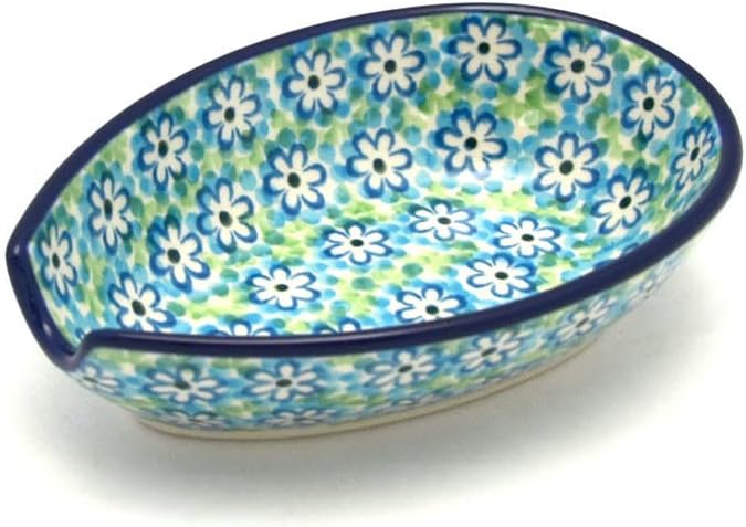 Polish Pottery Spoon Rest - Key Lime
