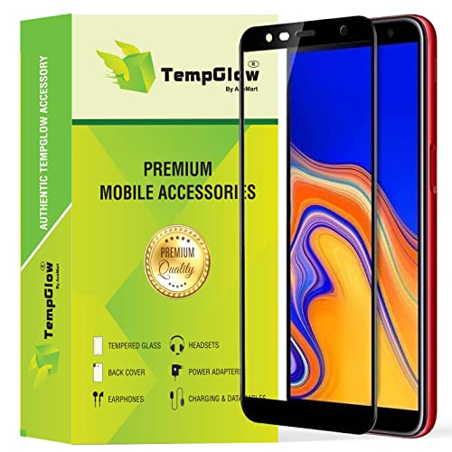 Image of Screen Protector for Samsung Galaxy J4 Plus / J6 Plus (Black) Tempered Glass Edge-to-Edge 6D Screen Guard With Installation Kit