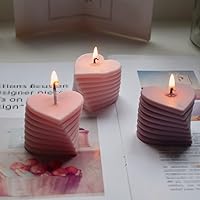 Vista 6 de 3 paquetes de moldes de vela en forma de corazón para bricolaje 3D de silicona para hacer velas de molde para hornear, molde de vela de jabón, molde