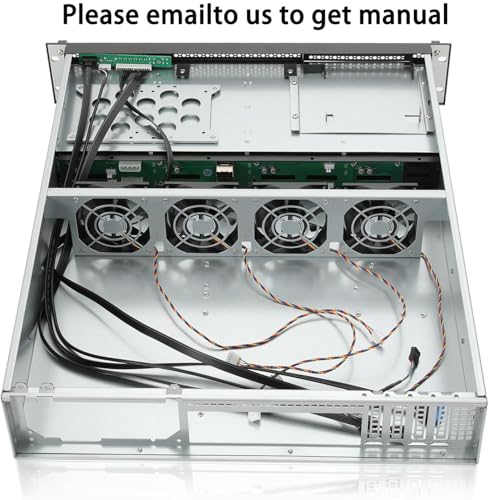 Image of RackChoice 2U Server case 6Gbps hot swap 8 x3.5 Bays M-ATX /Mini-ITX Depth 21.5 inch Support ATX PSU, Include Sliding Rail and Minisas to SATA Cables