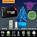 Colortown Star Wars Night Light 3D Lamp, Star Wars Lamp, 3 Pattern 3D Night Light, Star Wars Gifts for Kids, Boys 7 Color Change Star Wars Decor, Star Wars Toy for Star Wars Fans ,Red 2