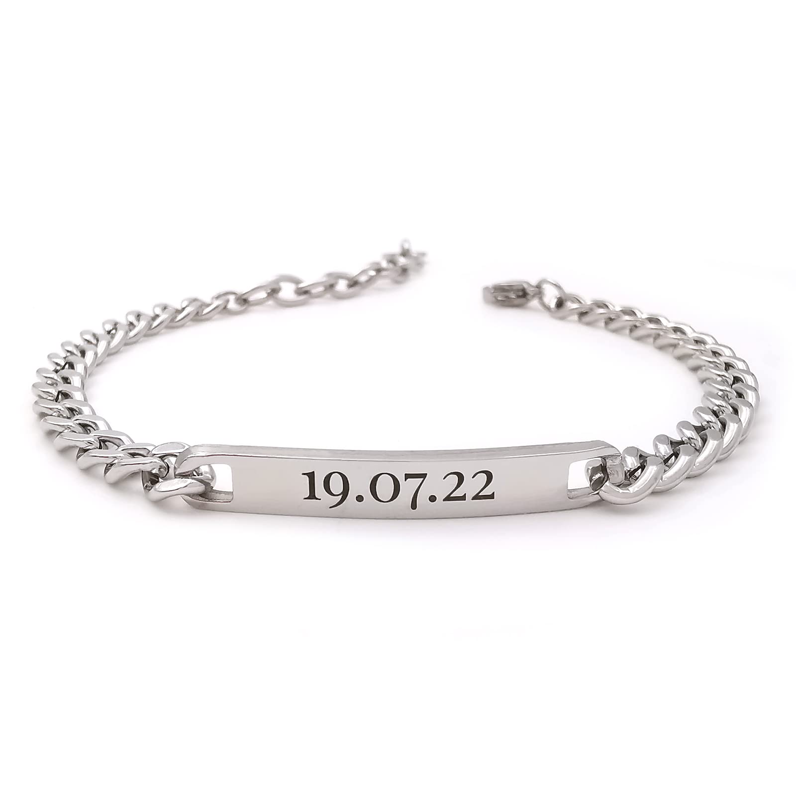 Bracciale coppia lui lei coordinate geografiche personalizzato uomo donna primo bacio con rigido acciaio personalizzabile regalo scritta nome fidanzati braccialetti San Valentino