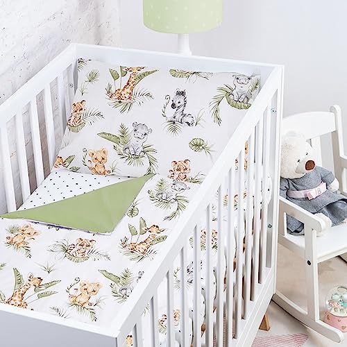 BABYSAFE Baby Cot Bed Duvet Cover Set Boys and Girls 120 X 90 with Toddler Pillowcase 40x60 Cm 100% Cotton - Image 3